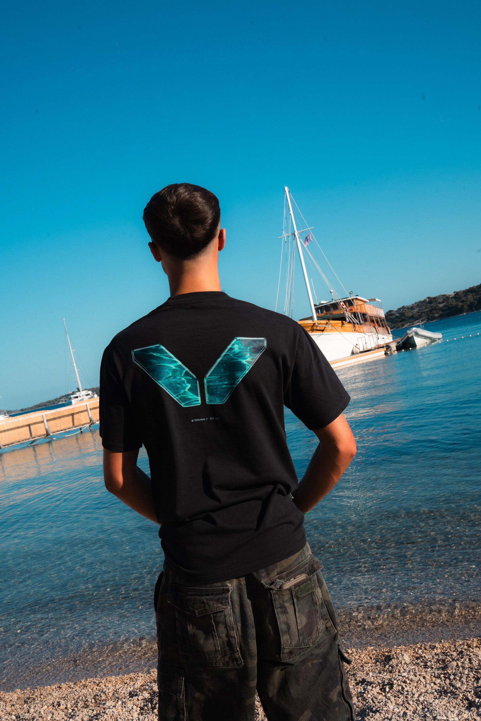 Terminal V Croatia: Black T-Shirt